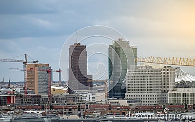 Skyline of modern business towers Editorial Stock Photo