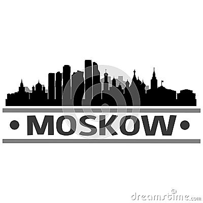 Moskow Skyline City Icon Vector Art Design Vector Illustration