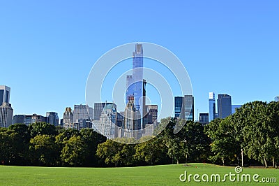 Skyline Newyork from Central Park Editorial Stock Photo