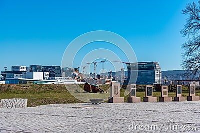 Skyline of oslo from Akershus fort, Norway Editorial Stock Photo