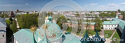 Panoramic view of Yaroslavl city center. Golden ring of Russia Stock Photo