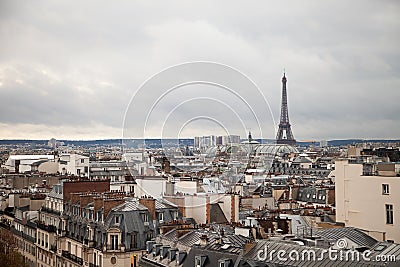 Skyline Paris France and The Eiffel Tower Stock Photo