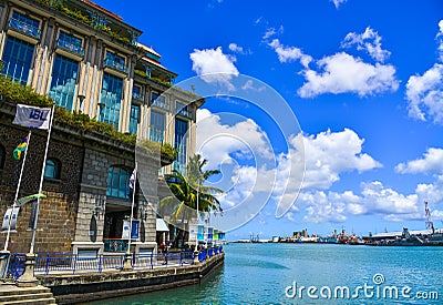 Skyline of Port Louis, Mauritius Editorial Stock Photo