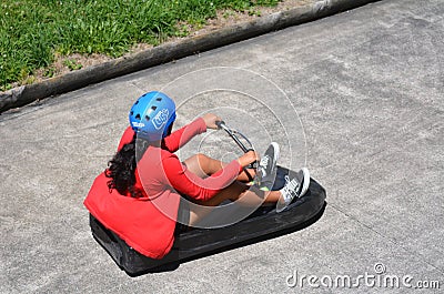 Skyline Rotorua Luge in Rotorua city - New Zealand Editorial Stock Photo