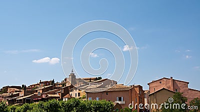Skyline of Roussillion in Provence, France Stock Photo