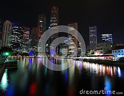 Skyline of Singapore Stock Photo