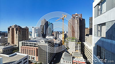 Skyline with skyscraper under construction at Cape Town on South Africa Editorial Stock Photo