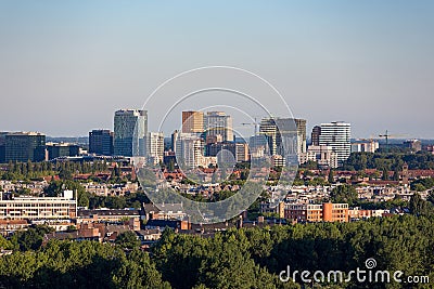 Skyline of the South of Amsterdam Editorial Stock Photo