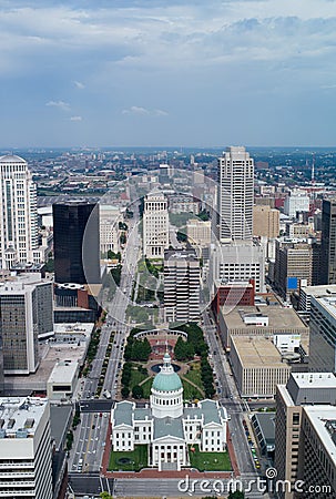 Skyline of St. Louis, Missouri, USA Stock Photo
