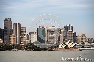 Skyline of Sydney downtown from Taronga hill Editorial Stock Photo