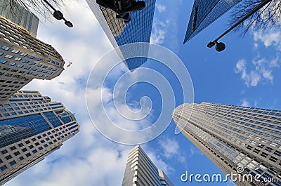 Skyline of Uptown Charlotte Stock Photo