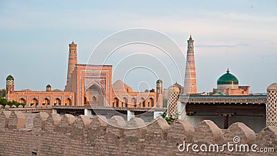 Skyline of Xiva / Khiva Uzbekistan Stock Photo