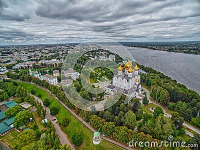 Skyline of Yaroslavl city of Russia Stock Photo