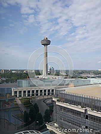 Skylon Tower in Niagara Falls, Ontario Editorial Stock Photo