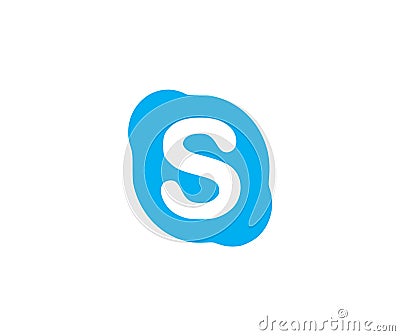 Skype logo editorial illustrative on white background Editorial Stock Photo