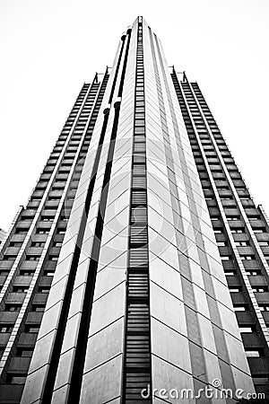 Skyscraper from below Stock Photo