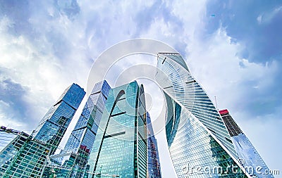 Skyscraper buildings, complex structures Editorial Stock Photo