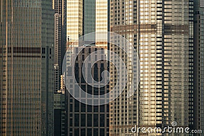 Skyscraper buildings windows Stock Photo