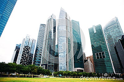 Skyscraper Business Office, Corporate Building In Singapore. Editorial Stock Photo