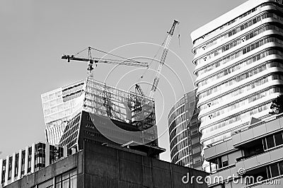 Skyscraper construction Stock Photo