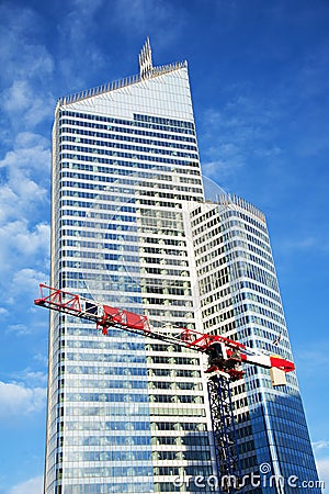 Skyscraper construction Stock Photo