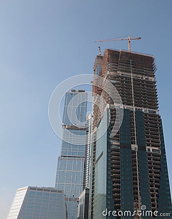 Skyscraper develop Stock Photo