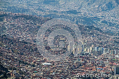 Skyscraper, high building in the city La paz, Bolivia Stock Photo