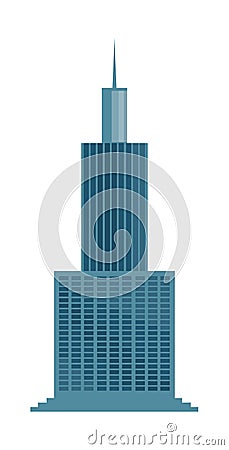Skyscraper icon isolated on white background Vector Illustration