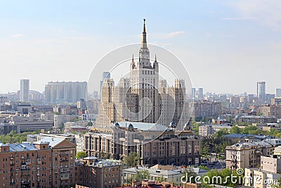 Skyscraper on Kudrinskaya Square in Krasnaya Stock Photo