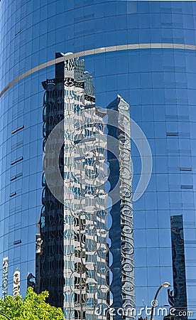 Skyscraper reflection Stock Photo