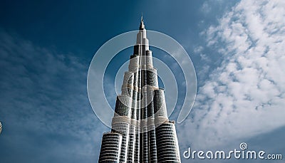skyscraper in the sky skyscraper and clouds tower of skyscraper generative AI Cartoon Illustration