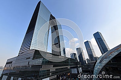 Skyscraper in suzhou center Editorial Stock Photo
