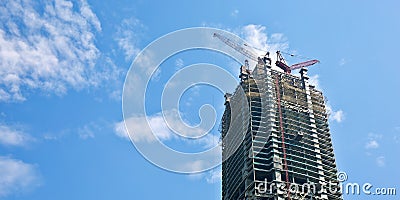 Skyscraper under construction Stock Photo