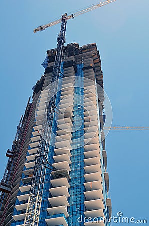 Skyscraper under construction in Miami,Florida Stock Photo