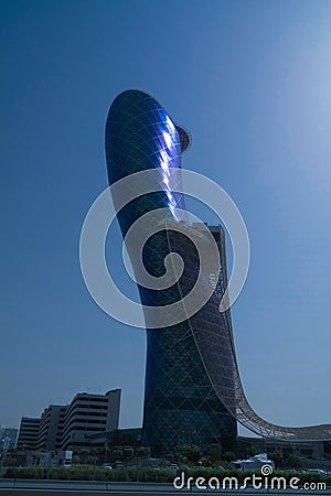 Skyscrapers in the Abu Dhabi city center, UAE Editorial Stock Photo