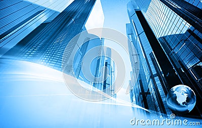 Skyscrapers background Stock Photo