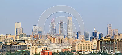 Skyscrapers, Beijing downtown, China Editorial Stock Photo