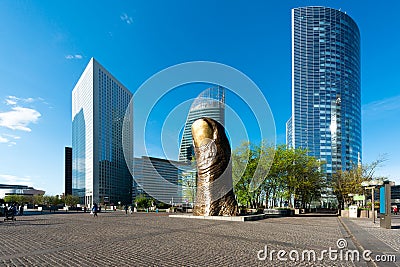 Skyscrapers in business district of La Defense in Paris, France Editorial Stock Photo