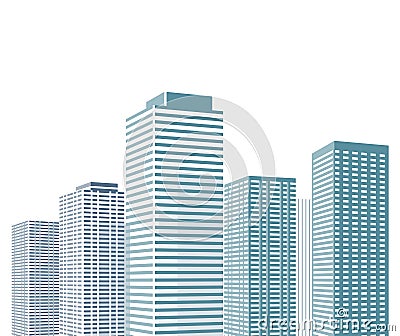 Skyscrapers in the city Vector Illustration