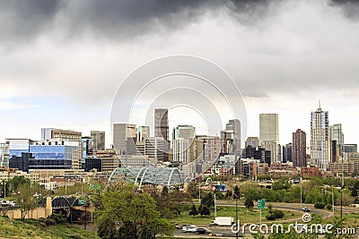 Skyscrapers in Denver downtown, Colorado Stock Photo