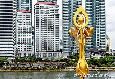 Skyscrapers in downtown Bangkok Editorial Stock Photo