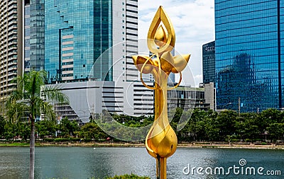 Skyscrapers in downtown Bangkok Editorial Stock Photo