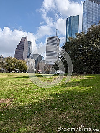 Skyscrapers downtown Houston, Texas Stock Photo