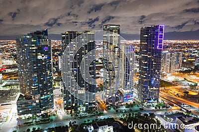 Skyscrapers of Downtown Miami Florida aerial shot Editorial Stock Photo