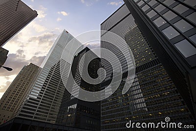 Skyscrapers in Downtown Toronto, Financial district. Editorial Stock Photo