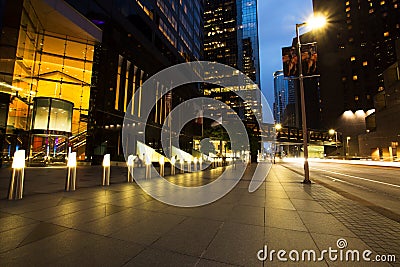 Skyscrapers at Dusk, Houston Downtown Editorial Stock Photo