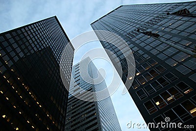 Skyscrapers at Financial District Stock Photo