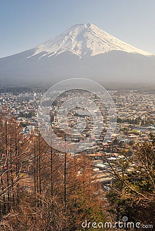 Skyscrapers in Hino with Mt.Furi Background-Japan Stock Photo