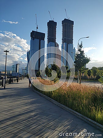 Skyscrapers in Moscow Editorial Stock Photo