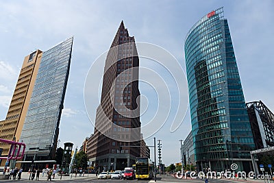 Skyscrapers on Potsdamer Platz Editorial Stock Photo